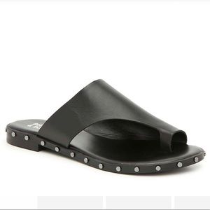 Bleecker & Bond Black Leather Heidi Sandals